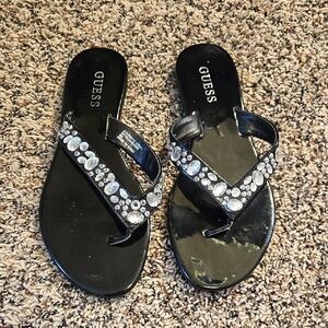 GUESS Black Embellished Women's Sandals